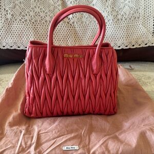 Miu Miu Pink Quilted crossbody Bag